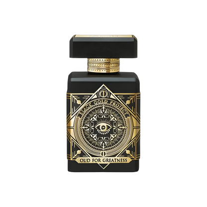 Initio Oud for Greatness Black Gold Project bottle on white background